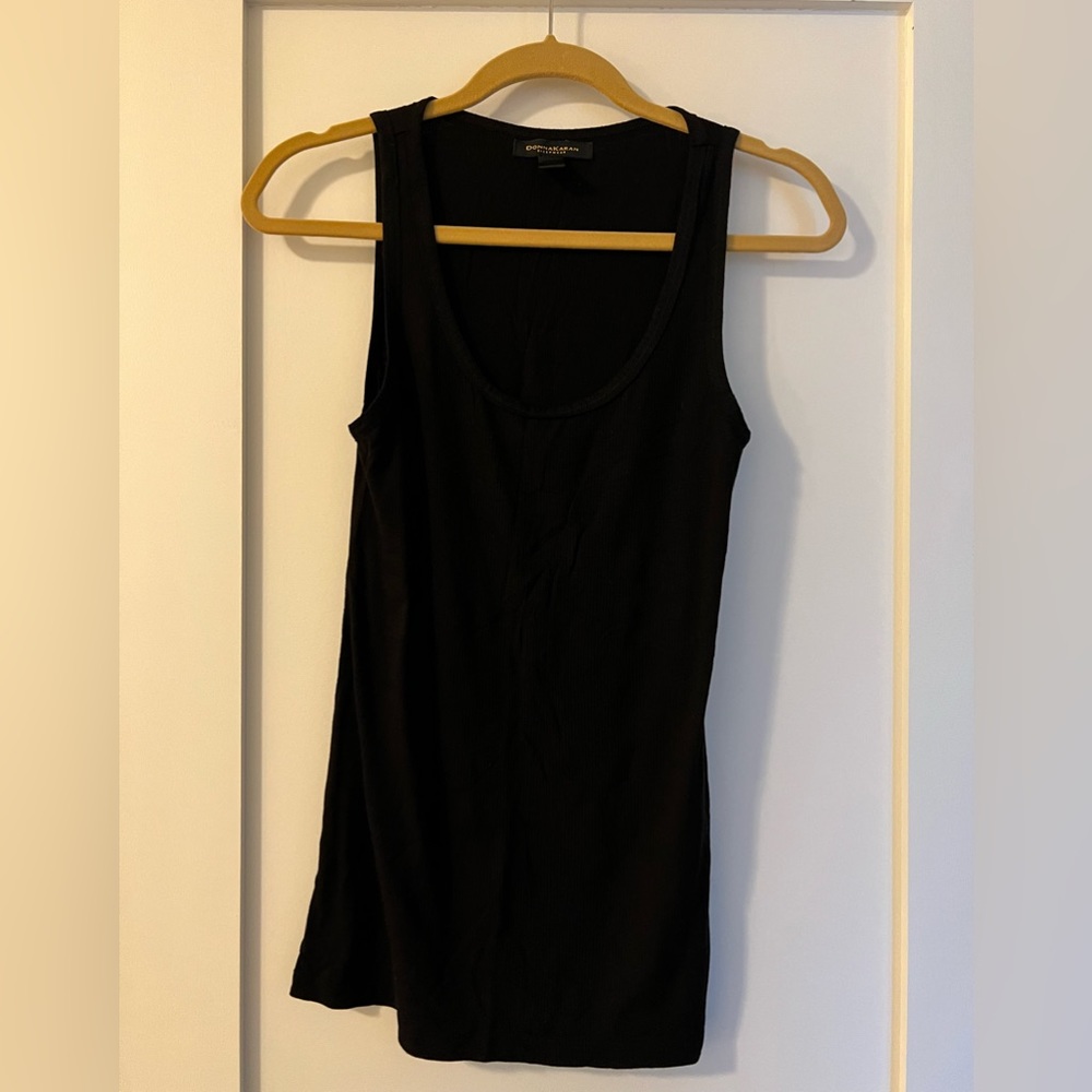 Donna Karan black tank top. Size S. Worn a few times, great condition.